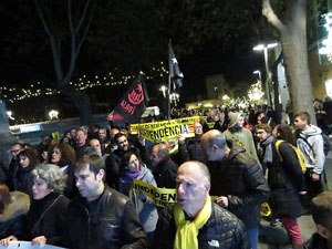 Manifestaci&oacute; de protesta contra les resolucions de la Junta Electoral Central que inhabilita el President Quim Torra