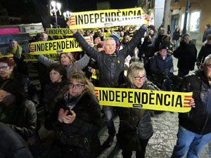 Manifestaci&oacute; de protesta contra les resolucions de la Junta Electoral Central que inhabilita el President Quim Torra