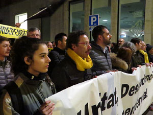 Manifestaci&oacute; de protesta contra les resolucions de la Junta Electoral Central que inhabilita el President Quim Torra