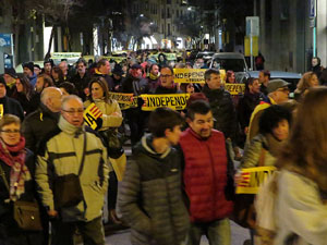 Manifestaci&oacute; de protesta contra les resolucions de la Junta Electoral Central que inhabilita el President Quim Torra