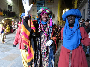 La Cavalcada de Reis 2020. Arribada del seguici a la pla&ccedil;a del Vi