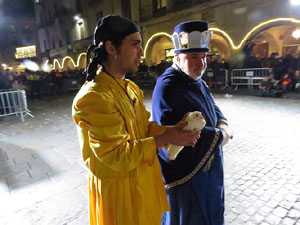 La Cavalcada de Reis 2020. Arribada del seguici a la pla&ccedil;a del Vi