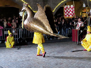 La Cavalcada de Reis 2020. Arribada del seguici a la pla&ccedil;a del Vi