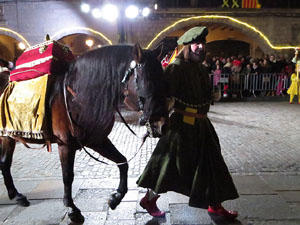 La Cavalcada de Reis 2020. Arribada del seguici a la pla&ccedil;a del Vi