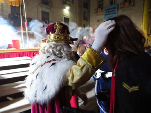 La Cavalcada de Reis 2020. Arribada del seguici a la pla&ccedil;a del Vi