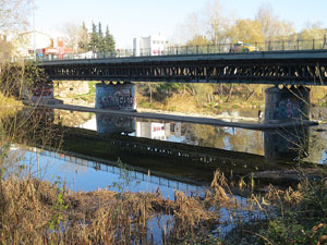El pont de la Barca sobre el riu Ter constru&iuml;t el 1902