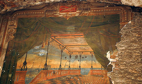 La pintura de l'escenari que es conserva