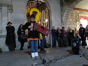 Concentració a la plaça del Vi per la independència i la llibertat dels presos polítics