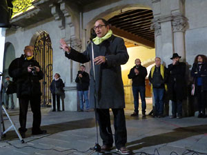 Concentració a la plaça del Vi per la independència i la llibertat dels presos polítics