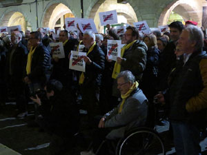 Concentració a la plaça del Vi per la independència i la llibertat dels presos polítics