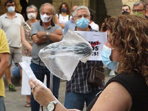 Concentració a la plaça del Vi per la independència i la llibertat dels presos polítics