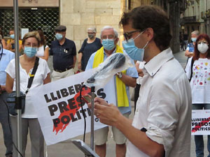 Concentració a la plaça del Vi per la independència i la llibertat dels presos polítics