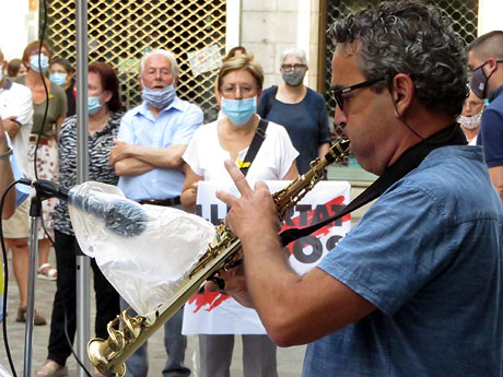 Concentració per la llibertat dels presos polítics a la plaça del Vi