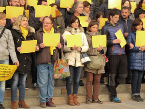 Concentració davant la seu de la Generalitat per la independència i la llibertat dels presos polítics