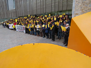 Concentració davant la seu de la Generalitat per la independència i la llibertat dels presos polítics