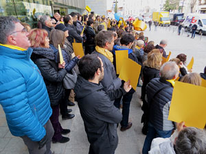 Concentració davant la seu de la Generalitat per la independència i la llibertat dels presos polítics