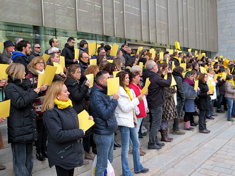Concentració per la llibertat dels presos polítics davant la seu de la Generalitat