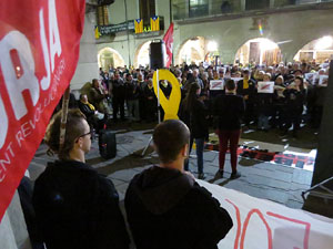 Concentració a la plaça del Vi per la independència i la llibertat dels presos polítics