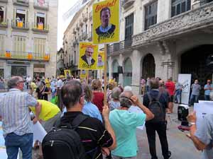 Concentració a la plaça del Vi per la independència i la llibertat dels presos polítics