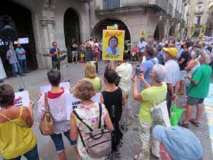 Concentraci&oacute; a la pla&ccedil;a del Vi per la independ&egrave;ncia i la llibertat dels presos pol&iacute;tics