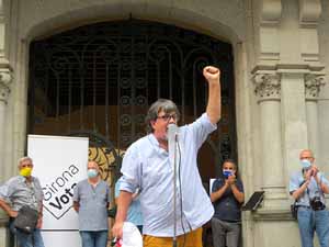 Concentraci&oacute; a la pla&ccedil;a del Vi per la independ&egrave;ncia i la llibertat dels presos pol&iacute;tics