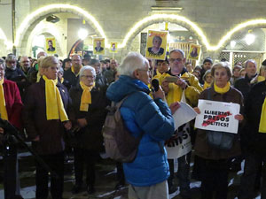 Concentració a la plaça del Vi per la independència i la llibertat dels presos polítics