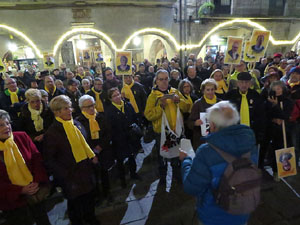 Concentració a la plaça del Vi per la independència i la llibertat dels presos polítics