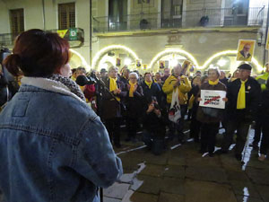 Concentració a la plaça del Vi per la independència i la llibertat dels presos polítics