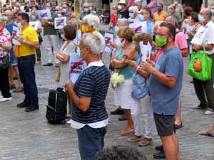 Concentraci&oacute; a la pla&ccedil;a del Vi per la independ&egrave;ncia i la llibertat dels presos pol&iacute;tics