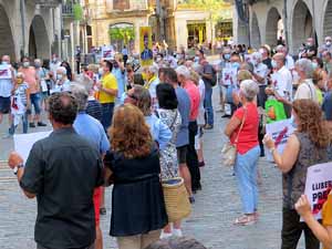 Concentraci&oacute; a la pla&ccedil;a del Vi per la independ&egrave;ncia i la llibertat dels presos pol&iacute;tics