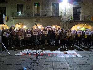 Concentració a la plaça del Vi per la independència i la llibertat dels presos polítics