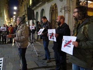 Concentració a la plaça del Vi per la independència i la llibertat dels presos polítics