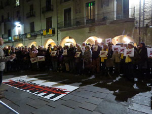 Concentració a la plaça del Vi per la independència i la llibertat dels presos polítics