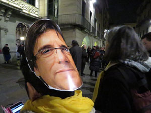 Concentració a la plaça del Vi per la independència i la llibertat dels presos polítics