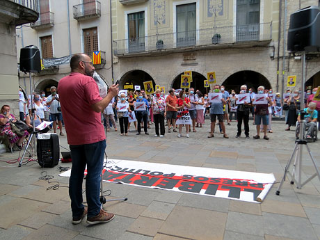Concentració per la llibertat dels presos polítics a la plaça del Vi