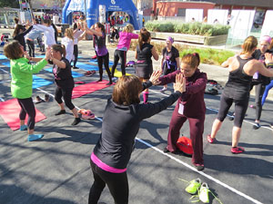 VIII Jornada de l'Esport Femen&iacute; 2020 a la pla&ccedil;a Salvador Espriu, la de Francesc Calvet i Rubalcaba, la pla&ccedil;a Catalunya i el riu Onyar