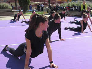 VIII Jornada de l'Esport Femen&iacute; 2020 a la pla&ccedil;a Salvador Espriu, la de Francesc Calvet i Rubalcaba, la pla&ccedil;a Catalunya i el riu Onyar