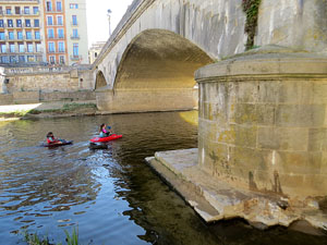 VIII Jornada de l'Esport Femen&iacute; 2020 a la pla&ccedil;a Salvador Espriu, la de Francesc Calvet i Rubalcaba, la pla&ccedil;a Catalunya i el riu Onyar