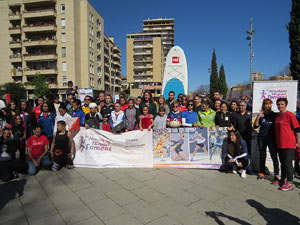 VIII Jornada de l'Esport Femen&iacute; 2020 a la pla&ccedil;a Salvador Espriu, la de Francesc Calvet i Rubalcaba, la pla&ccedil;a Catalunya i el riu Onyar