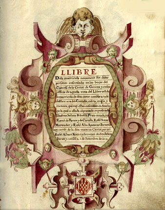 Llibre de matrícula dels insaculats. S'hi anoten les persones insaculades per a diferents càrrecs i oficis de la ciutat. 1626-1713