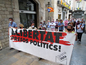 Concentració a la plaça del Vi per la independència i la llibertat dels presos polítics