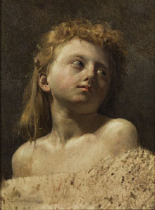 Cap de nena. Ca. 1900. Laure&agrave; Barrau i Bu&ntilde;ol (1863-1957)