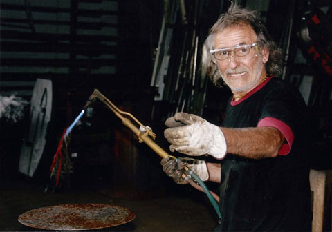 Max Varés al seu taller de Girona. 2009
