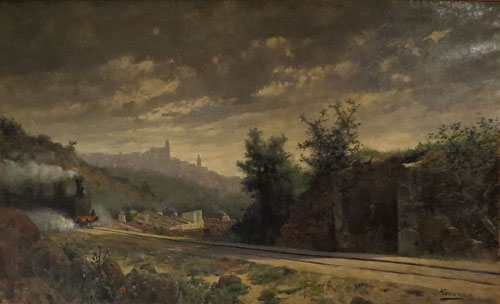 Paisatge de Girona. Antoni Graner Viñuelas. Oli sobre tela, ca. 1850