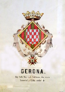Escut de Girona. Finals segle XIX
