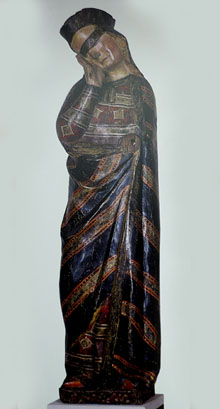 Al·legoria de la Sinagoga. Segle XIII. Castella. Fusta tallada i policromada