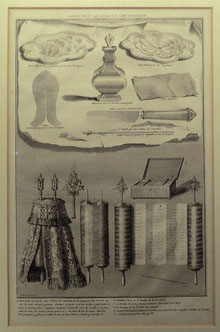 Objectes per a la circumsició. Gravat de Bernard Picard. Tinta i paper. Segle XVIII