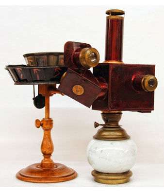 Praxinoscopi de projecci&oacute;. &Eacute;mile Reynaud (1882)