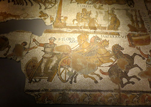 Mosaic romà de Can Pau Birol. Segle III. Vista parcial