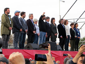 Acte del Consell per la Rep&uacute;blica Catalana a Perpiny&agrave; amb el President Carles Puigdemont i els consellers Clara Ponsat&iacute; i Toni Com&iacute;n